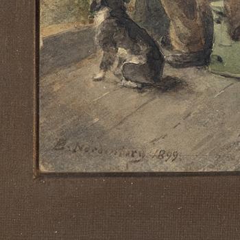 Bengt Nordenberg, watercolour, signed and dated 1899.