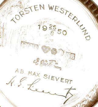 PARTI SILVER, 25 delar, bland annat K Andersson, Stockholm, 1915, total vikt ca 2258g.