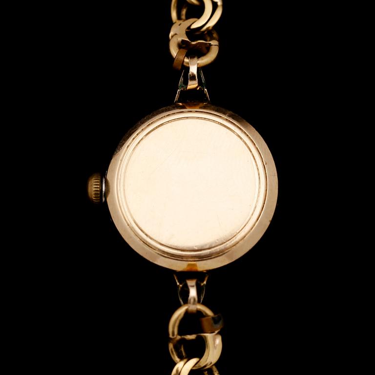 ARMBANDSUR, Omega, double, armband, 18 k guld. Total vikt ca 21 g.