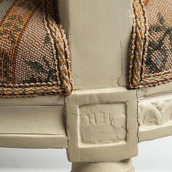 Ten matched Gustavian chairs, late 18th century.