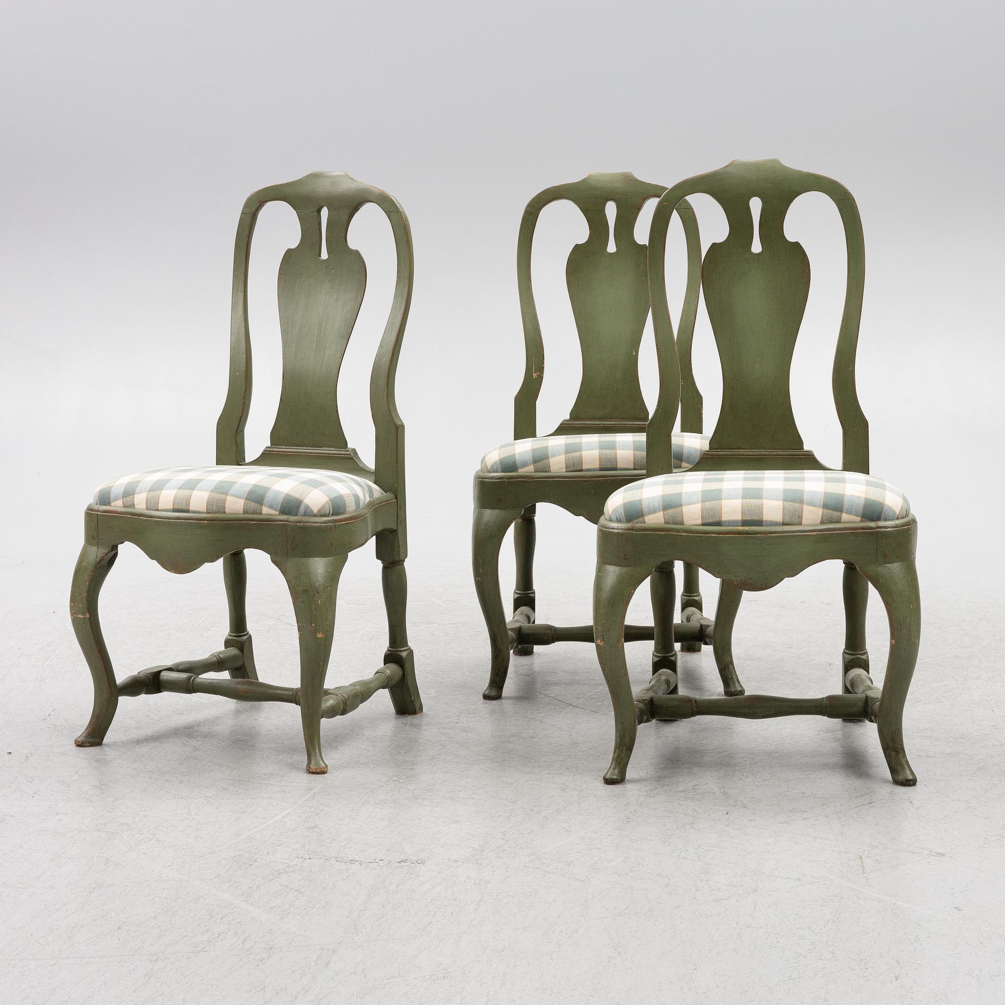 Chairs, 3 pcs, Rococo 18th century.