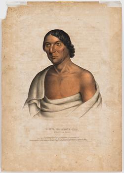 Four hand colored litographs from History of the Indian Tribes of North America 1836-1844.