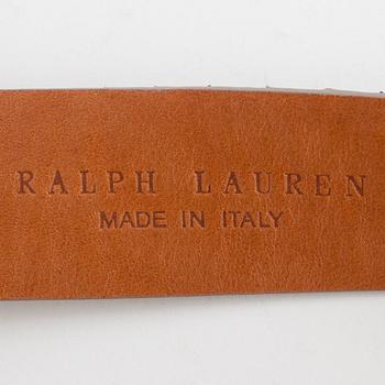 BELT, Ralph Lauren, a black alligator belt.