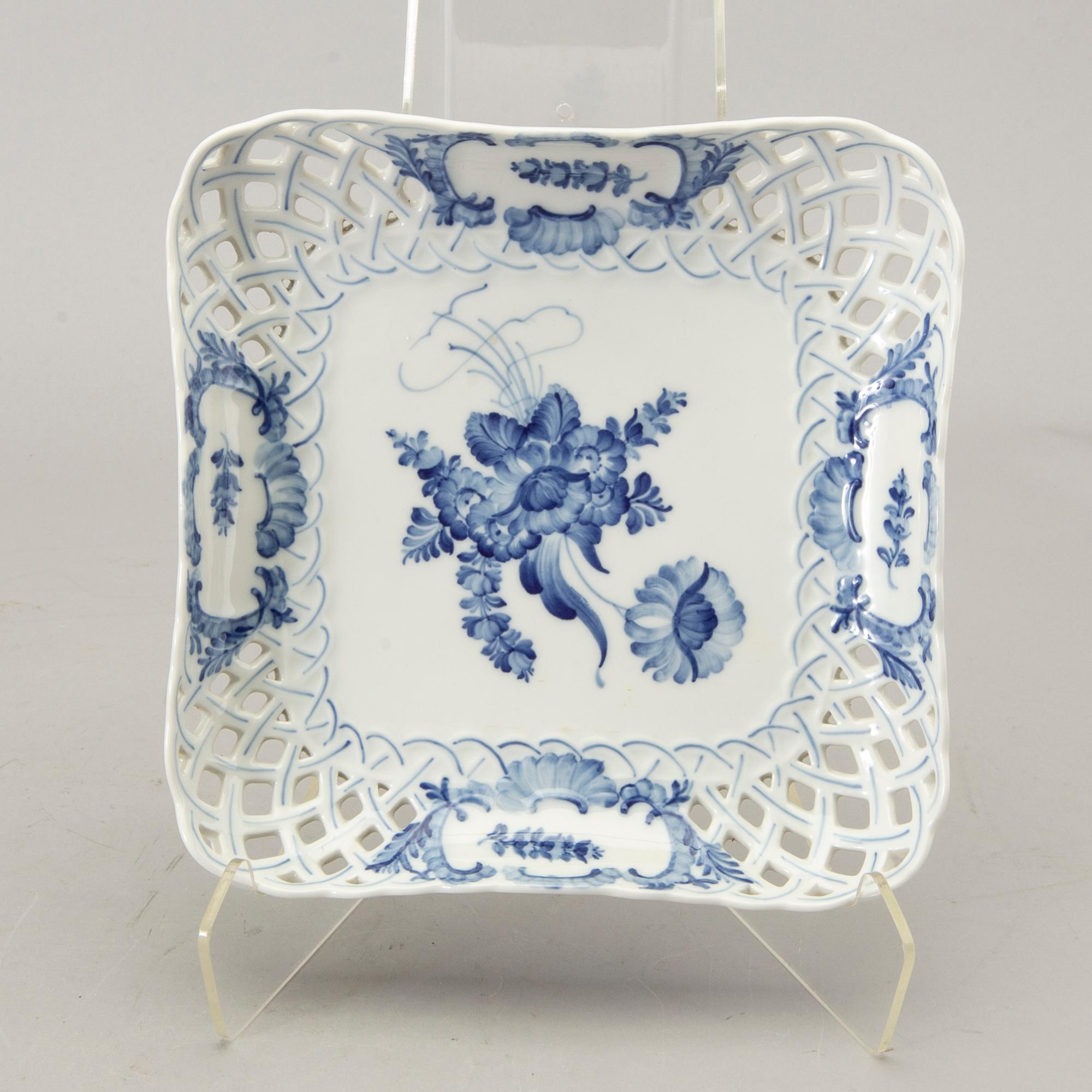 A bowl and plate Royal Copenhagen Denmark later part of the 20th century.