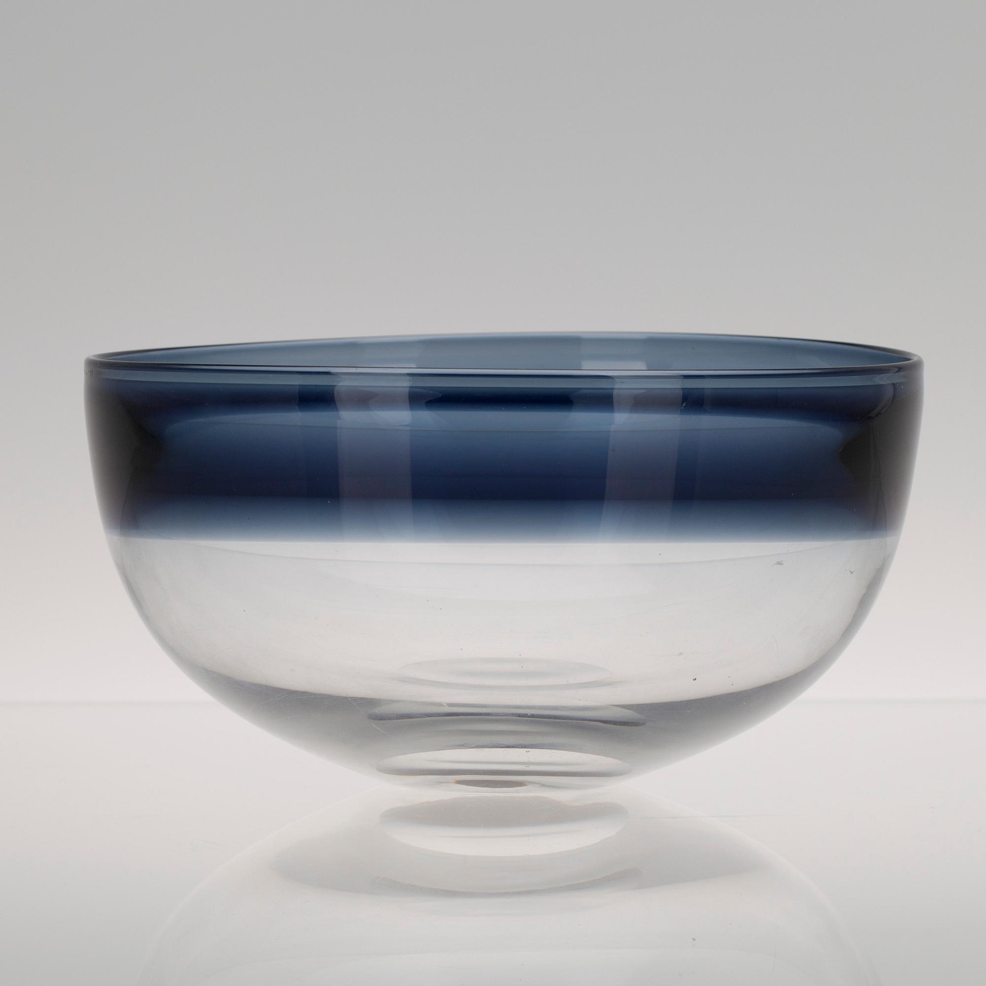 SKÅL, glas, Timo Sarpaneva, signerad och daterad -55.