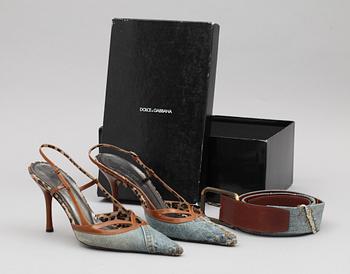 PUMPS samt BÄLTE. Dolce & Gabbana.