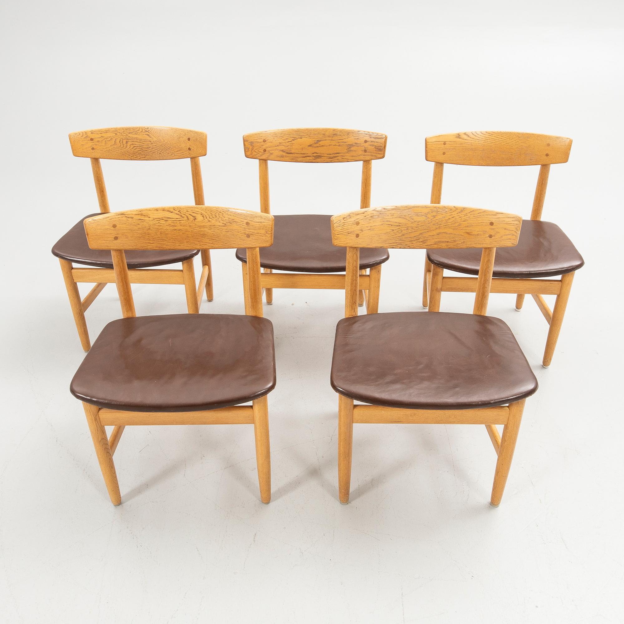 Børge Mogensen, Chairs, 5 pcs, "Öresund", Karl Andersson & Söner, second half of the 20th century.