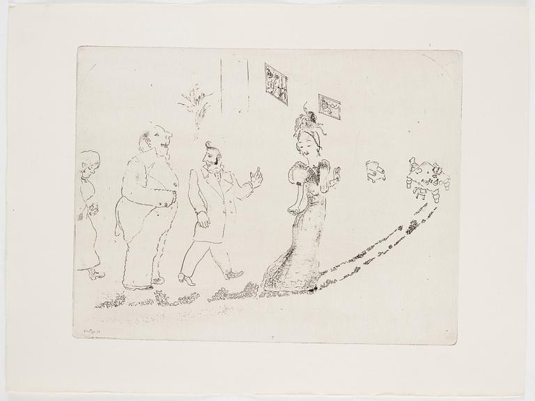 MARC CHAGALL, 71 st etsningar ur upplagan om 285 exemplar på Arches/MBM/J. Perrigot-papper, 1923-1948.
