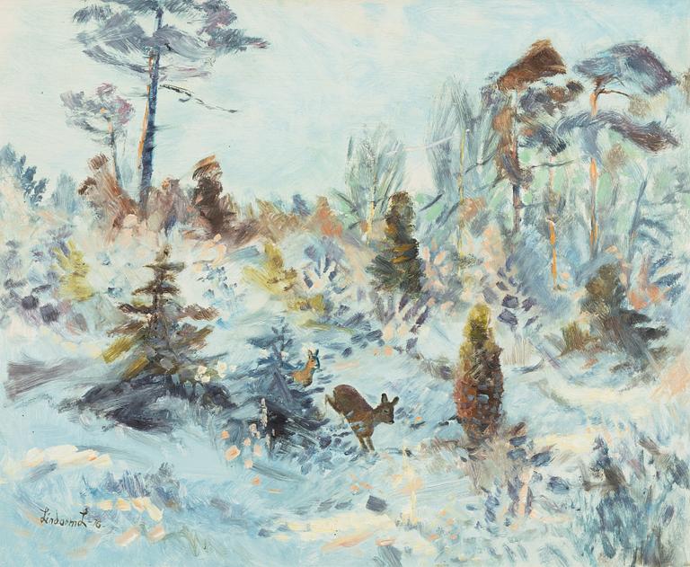 Lindorm Liljefors, oil on panel, signed and dated -76.