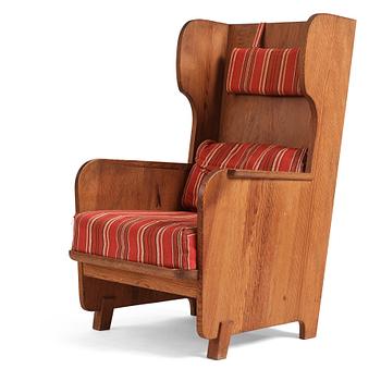 350. Axel Einar Hjorth, a stained pine "Lovö" armchair, Nordiska Kompaniet, Sweden 1930s.