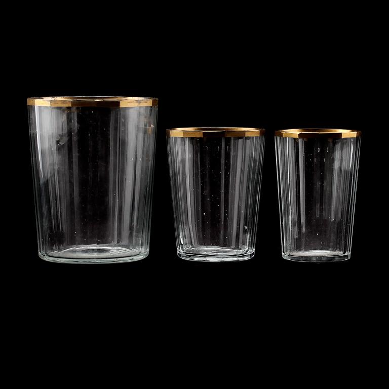 DRICKSGLAS, 3 st, 1800-tal.