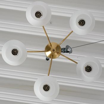 Hans Bergström, a ceiling lamp model 136/5, ateljé Lyktan, Åhus, 1940s.