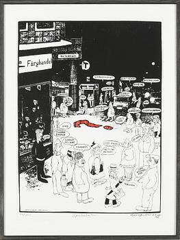 LARS HILLERSBERG, litografi, signerad samt numrerad 16/300.