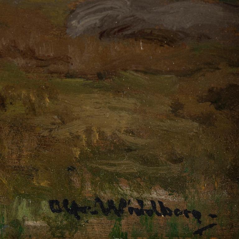 ALFRED WAHLBERG, olja på pannå, signerad och daterad 5/10 -79.