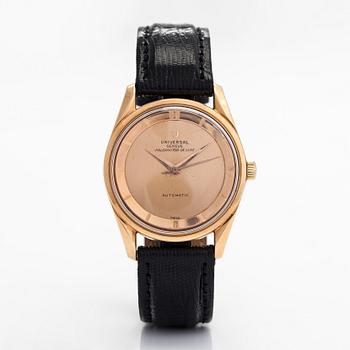 Universal, Geneve, Polerouter De Luxe, wristwatch, 34 mm.