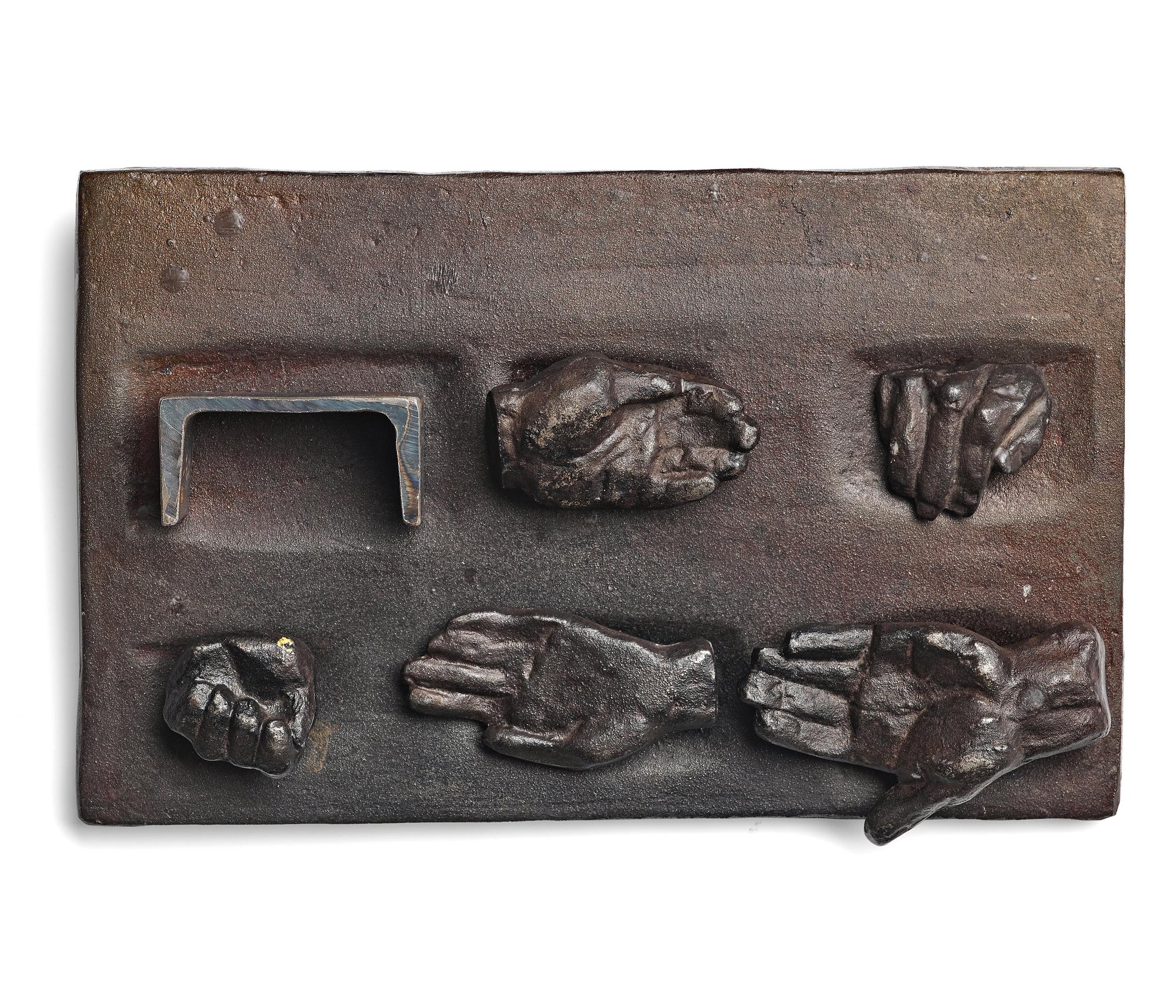 Torsten Renqvist, TORSTEN RENQVIST, signed T. Renqvist, dated -69 and numbered 22/30. 7 parts, cast iron.