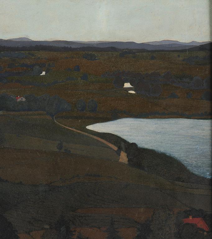 Gerhard Henning, Ung man i landskap.
