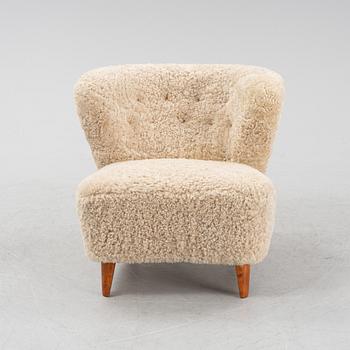 Fåtölj, Swedish Modern, 1940/50-tal, modellen såld via Gösta Jonsson.