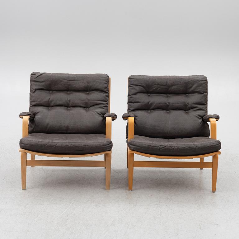 Bruno Mathsson, fåtöljer, ett par, "Ingrid", Dux, 1900-talets andra hälft.