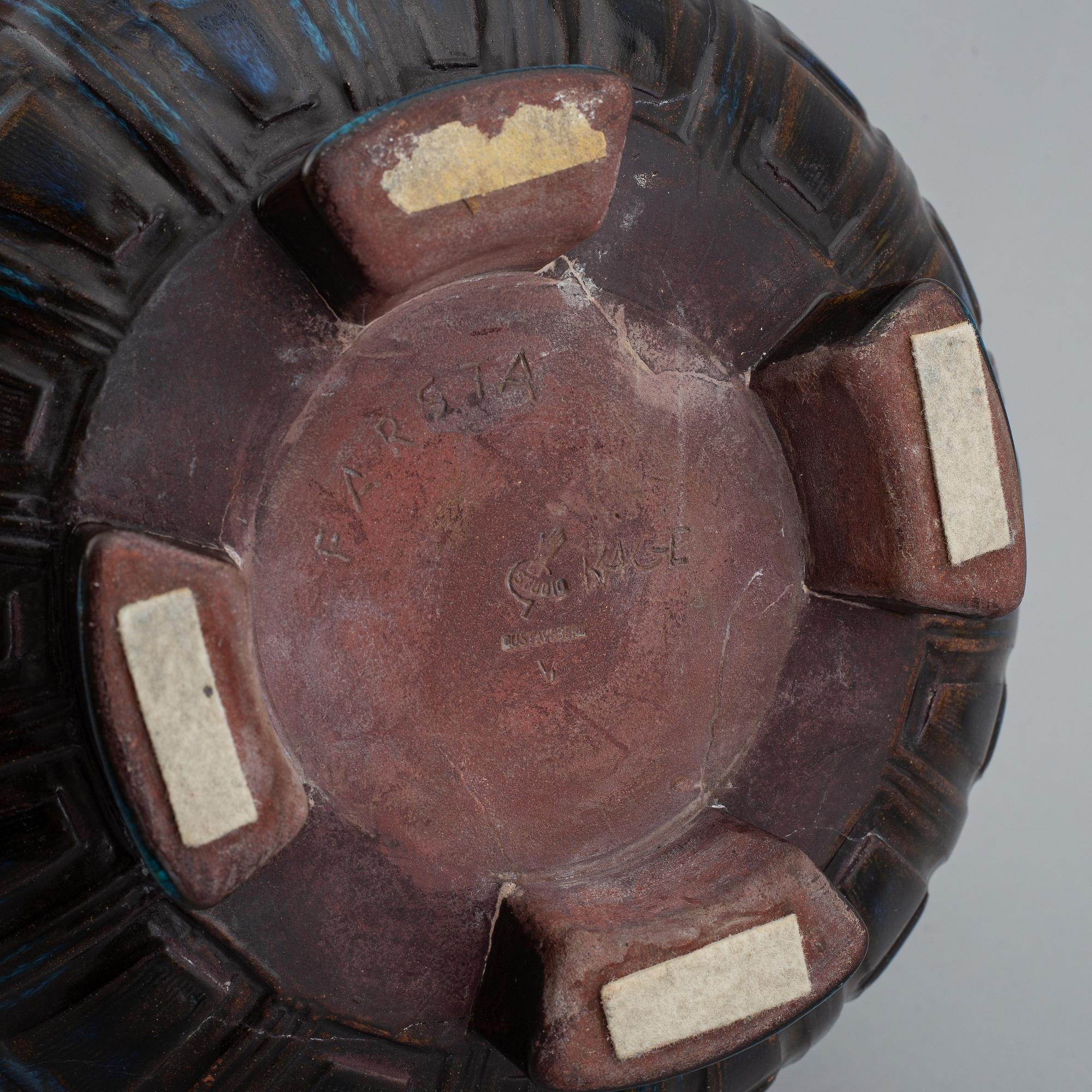 Wilhelm Kåge, a "Farsta" stoneware jar, Gustavsberg studio, Sweden 1952.