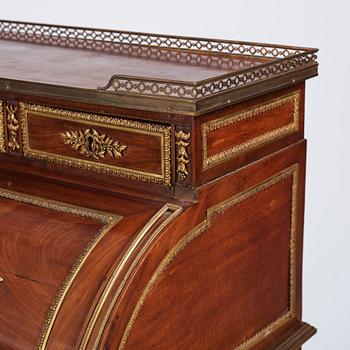 A Louis XVI gilt-bronze mounted mahogany cylinder desk by F. Schey, (master in Paris 1777).