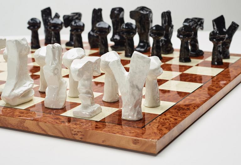 Bengt Lindström, chess game with chess pieces, executed around 1994-95.