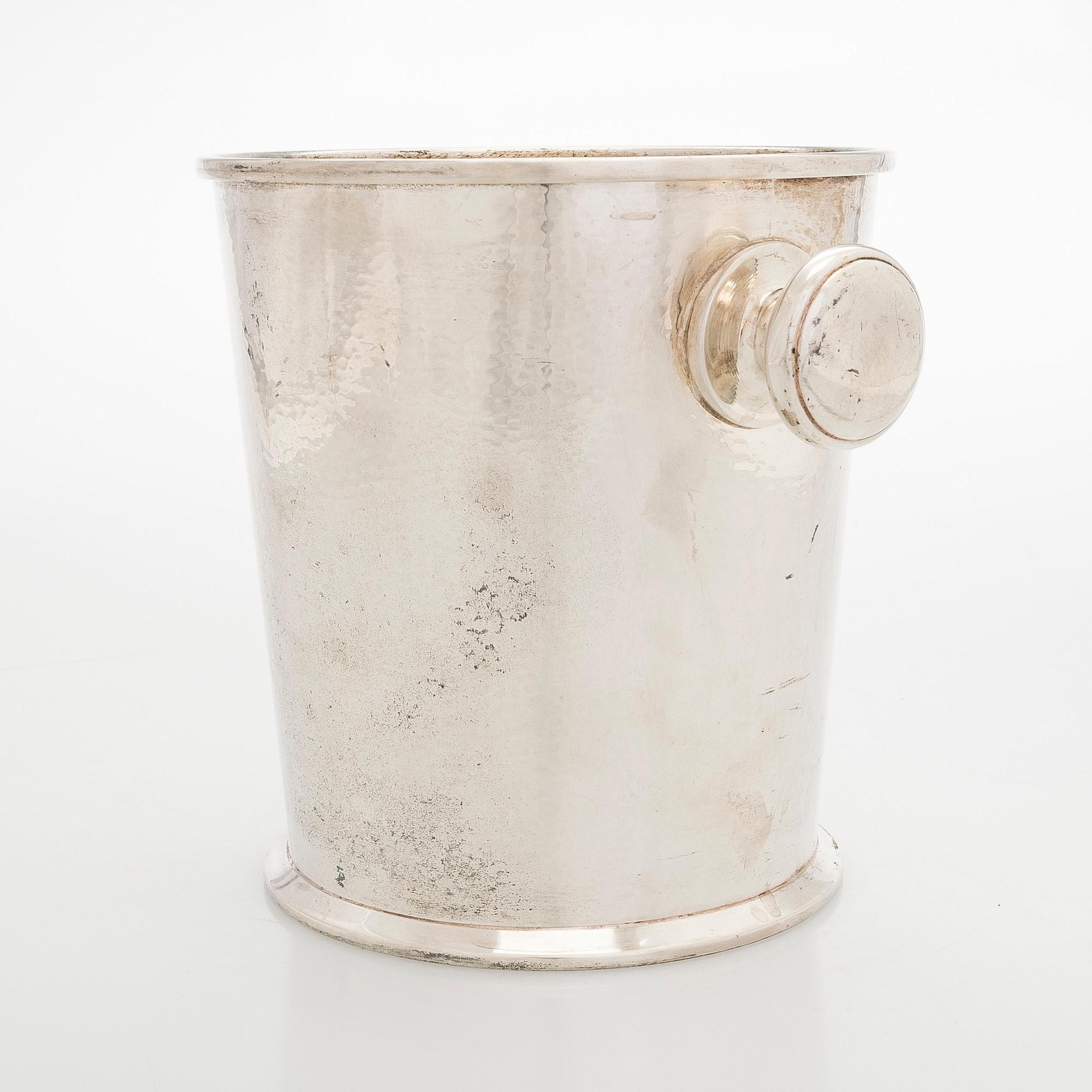 Samppanjajäähdytin, Art deco, Orfèvrerie Francaise, Ranska, 1800 / 1900-lukujen vaihde.