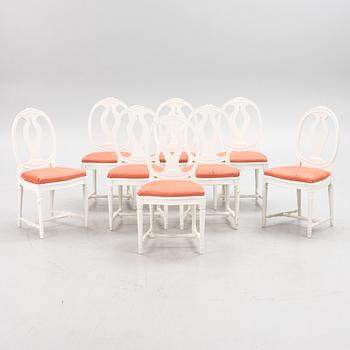 Chairs, 8 pcs, Gustavian style, "Swedish model", 20th century.