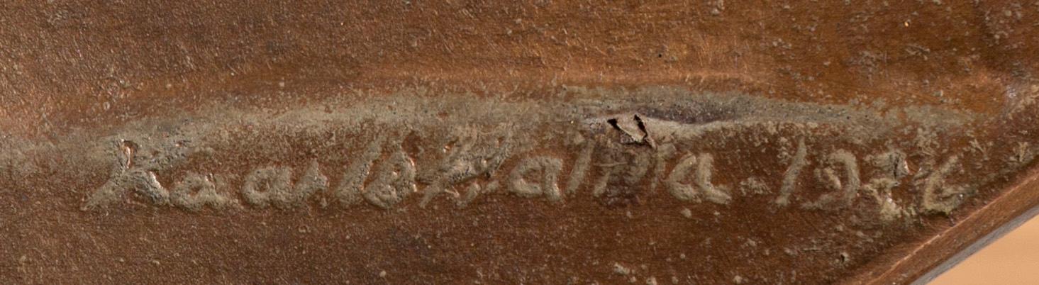 KAARLO HALTIA, bronsrelief, signerad och daterad 1926.