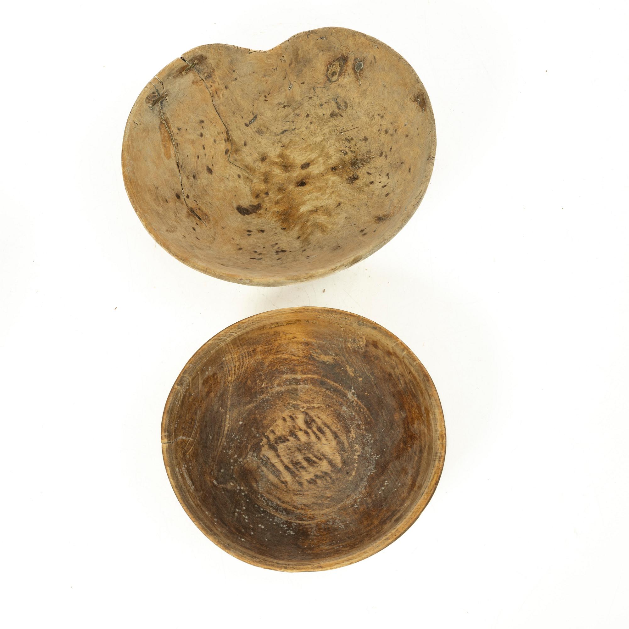 Bowls, 5 pcs, folk art, 19th century.