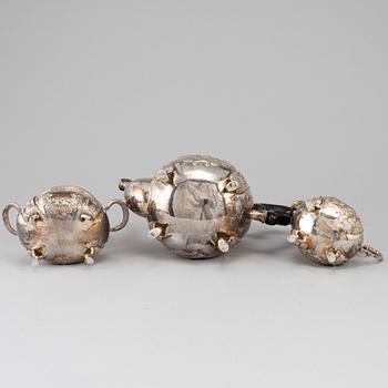 AXEL SALOMONSEN (1933-1977), a three part coffee sterling silver service, Denmark, with Swedish import marks.