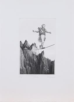 ÅKE JOHANSSON, kopparstick, sign, nr 81/185 o dat -82.
