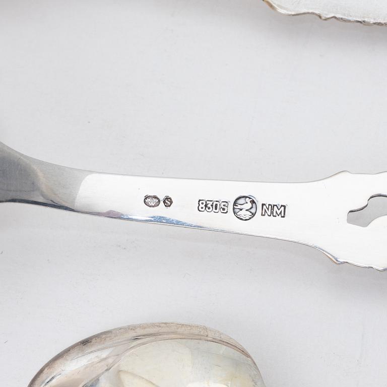 Bestickservisdelar, 16 delar, silver, Norge.