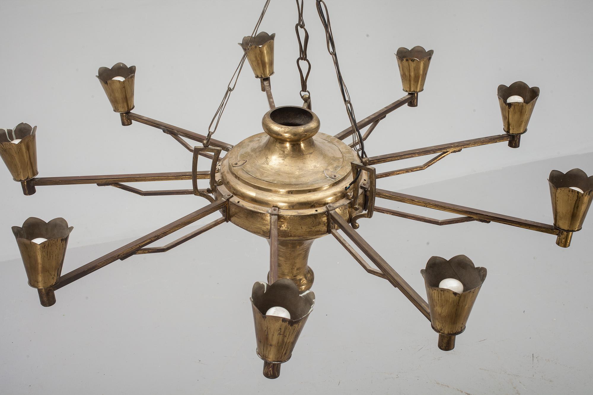 TAKLAMPA, 1900-talets mitt. Diam 150, höjd c:a 50 cm.