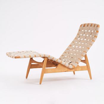 Arne Vodder, a lounge chair with side table, Bovirke, Denmark 1950s.