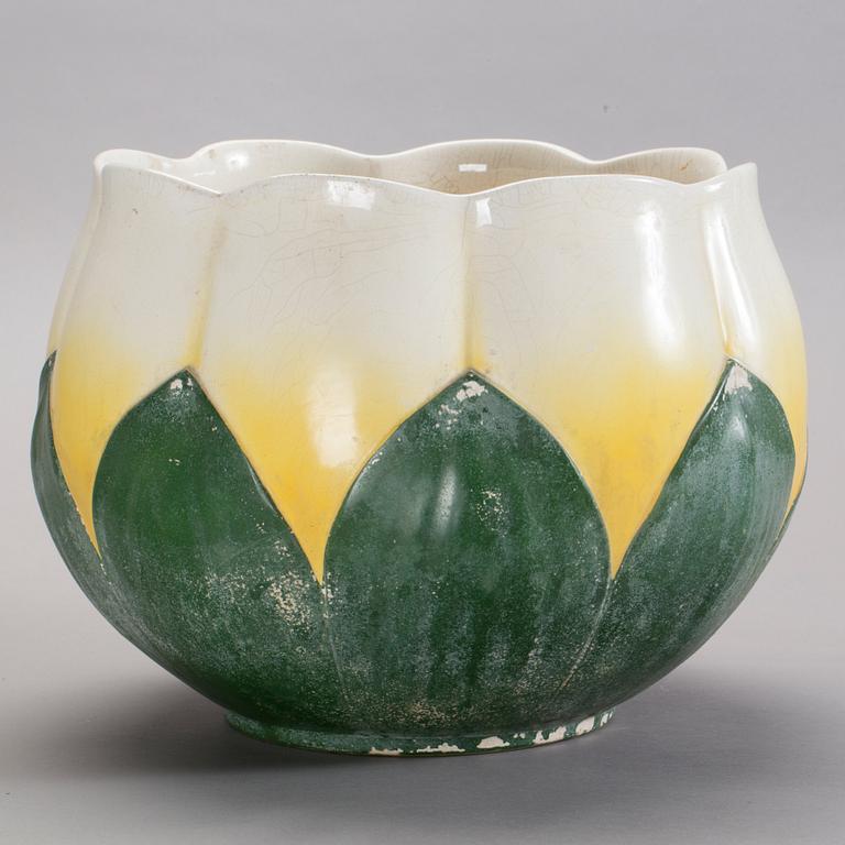 PIEDESTAL med YTTERFODER, flintgods. Rörstrand, Jugend.