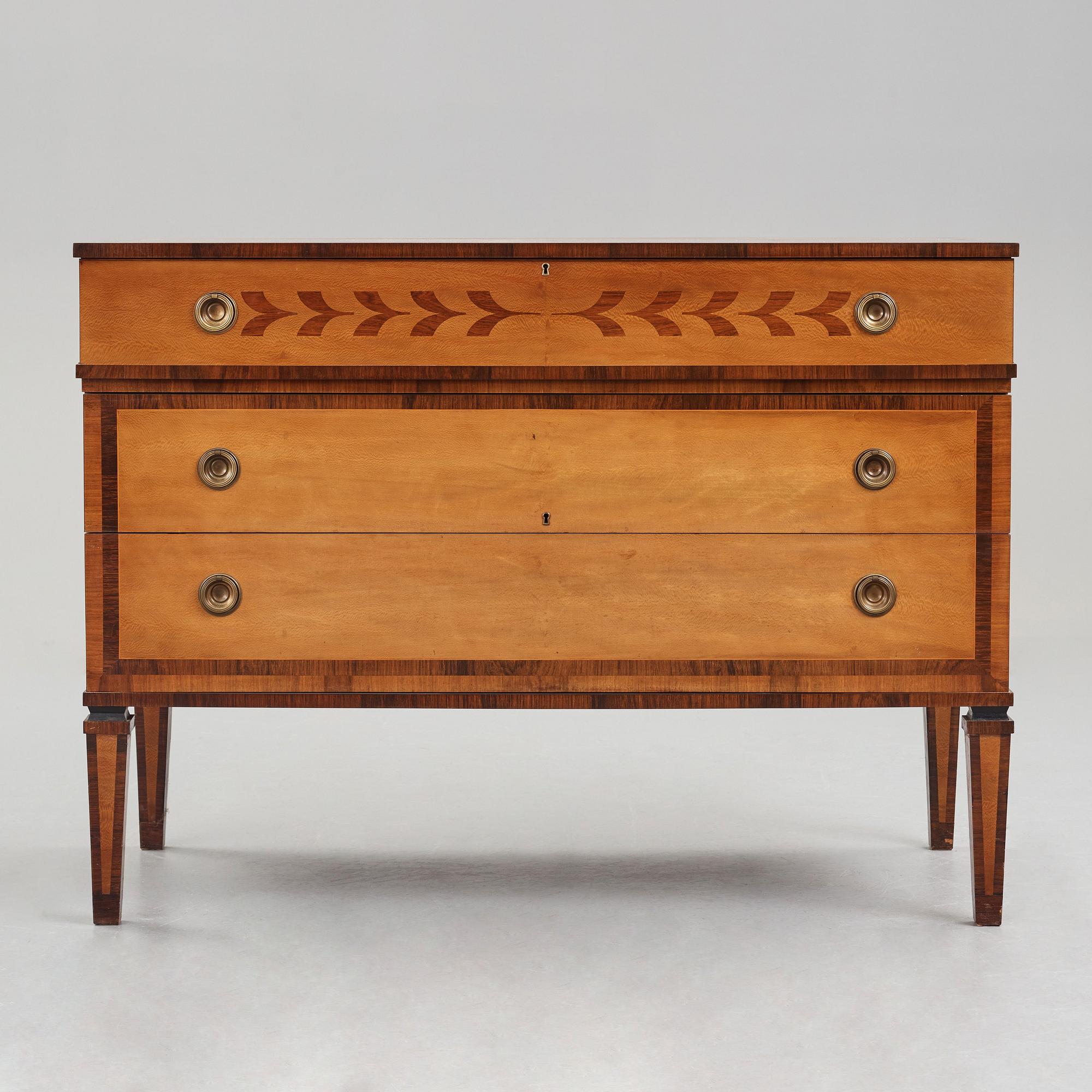 Ernst Spolén, skrivbyrå, sannolikt utförd av snickarmästare Carl Bergsten, 1920-30-tal.