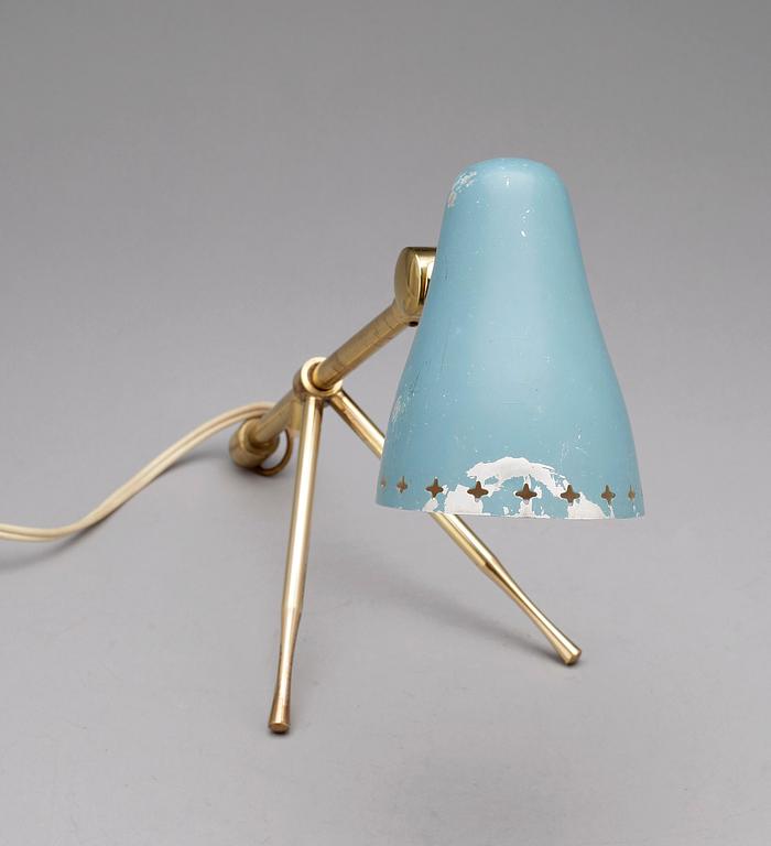 BORDSLAMPA, mässing, Boris Lacroix, Frankrike, 1900-talets mitt.