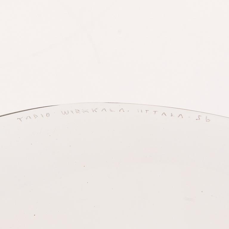 TAPIO WIRKKALA, taidelasi, malja, signeerattu Tapio Wirkkala, Iittala-56.