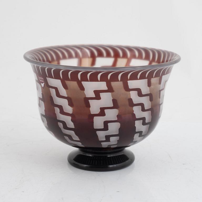 Eva Englund, skål, Orrefors 1988.