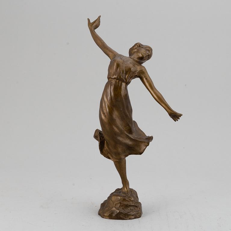 UNKNOWN ARTIST 20TH CENTURY, sculpture. Signed. Foundry mark. Bronze, height 33.5 cm.