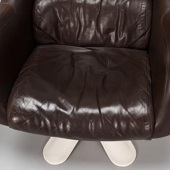 Yrjö Kukkapuro, a late 1960s '418N' armchair and '812J' ottoman for Haimi.