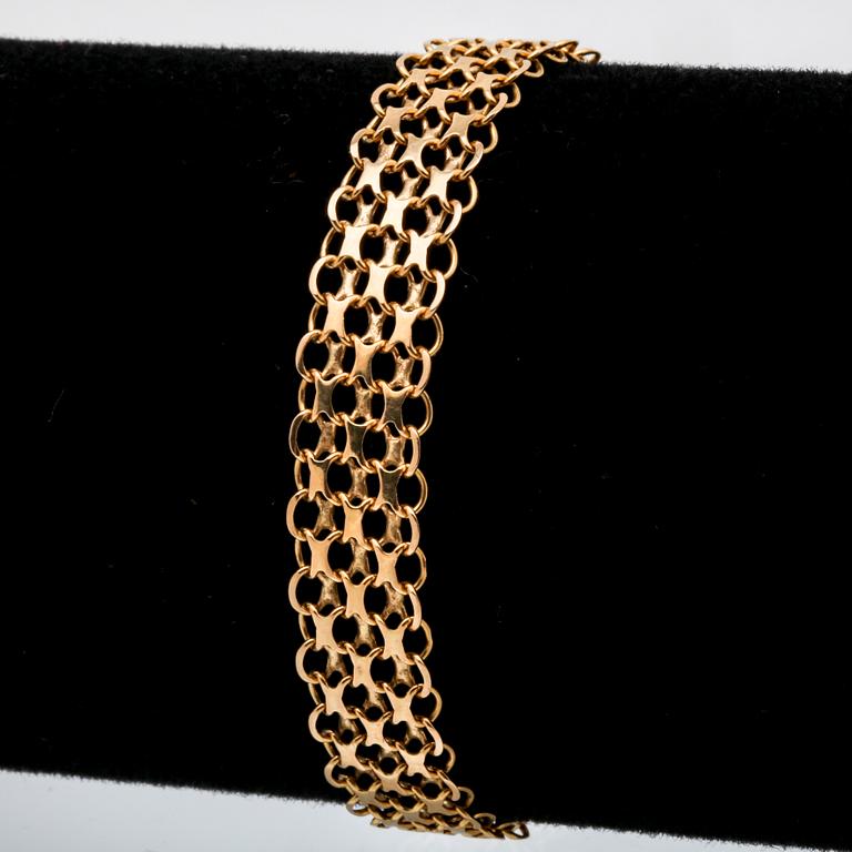 Bracelet 18k gold, 11,5 g, approx 19 x 1 cm.