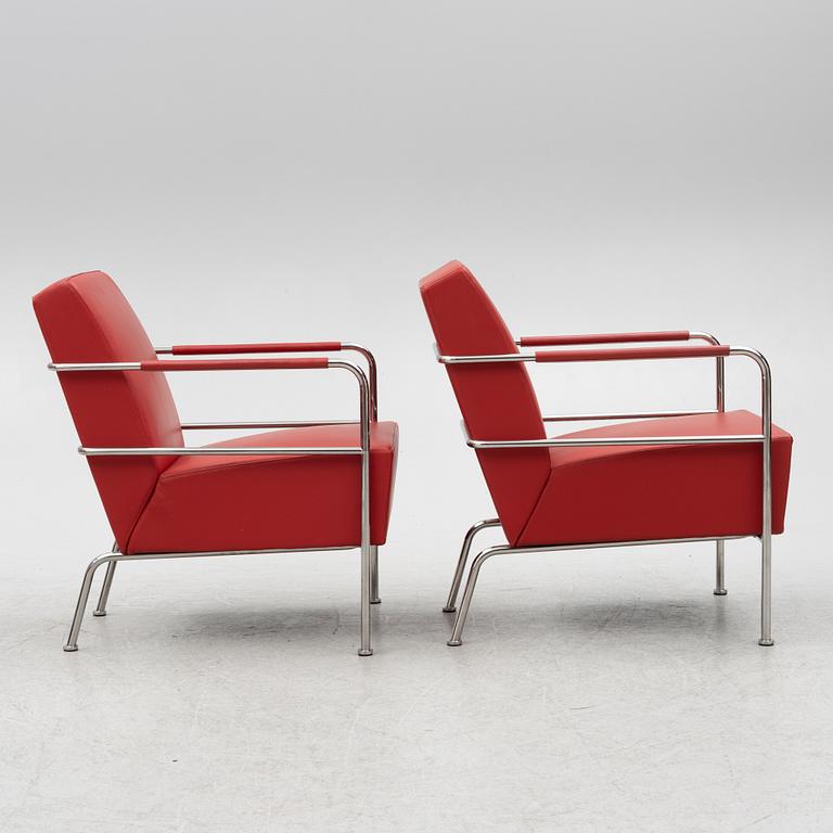 Gunilla Allard, a pair of armchairs with footstools, 'Cinema', Lammhults.