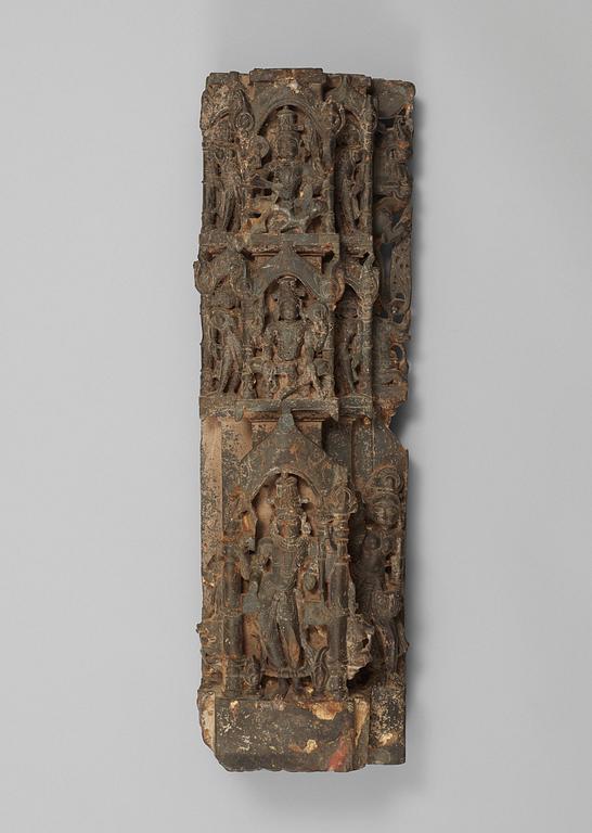 An Indian stone fragment of a stele.
