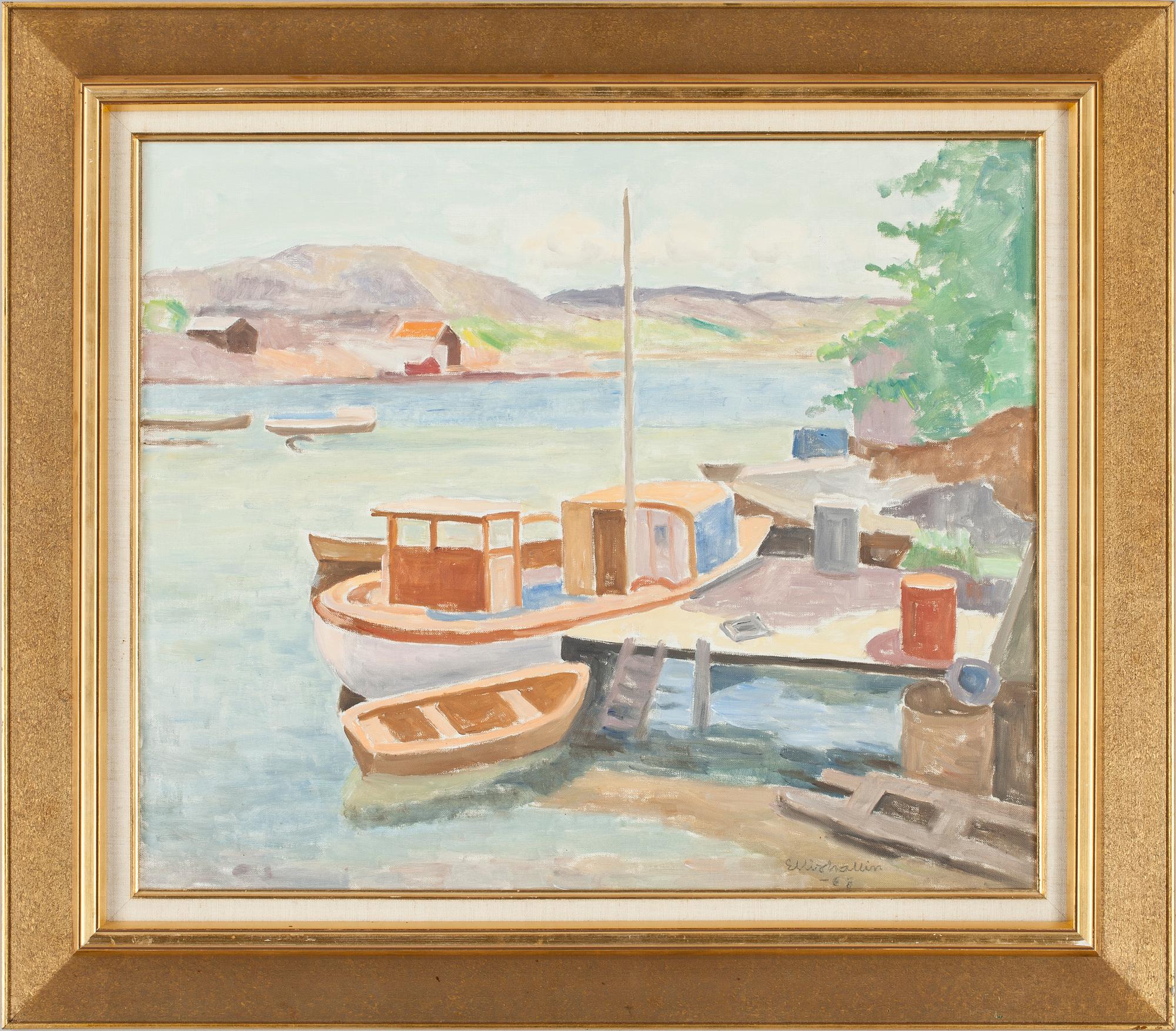 ELLIS WALLIN, olja på duk, sign o dat 68.