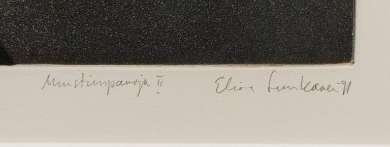 ELINA LUUKANEN, etching, signed and dated -91, numbered 11/60.