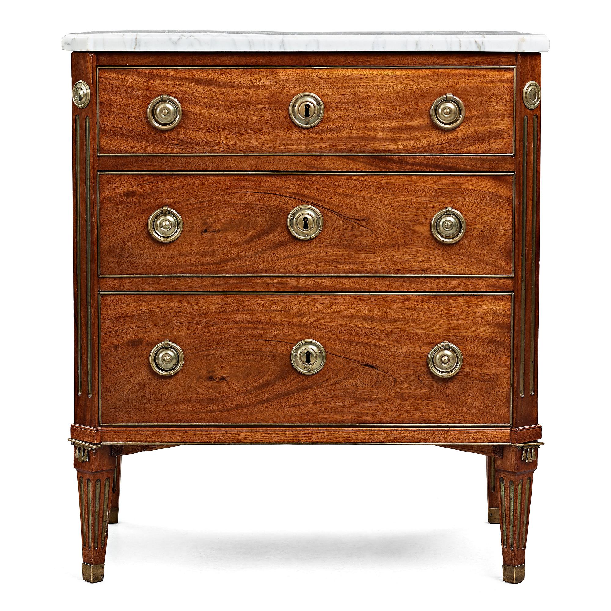 A late Gustavian commode by Anders Scherling 1785 (master in Stockholm 1771-1809).