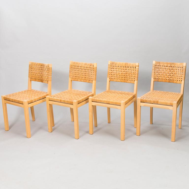 AINO AALTO, A set of four late 20th-century '615' chairs Artek.