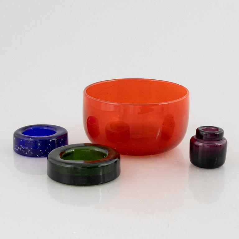 Erik Höglund, collection of glass objects, 17 pieces, Boda.